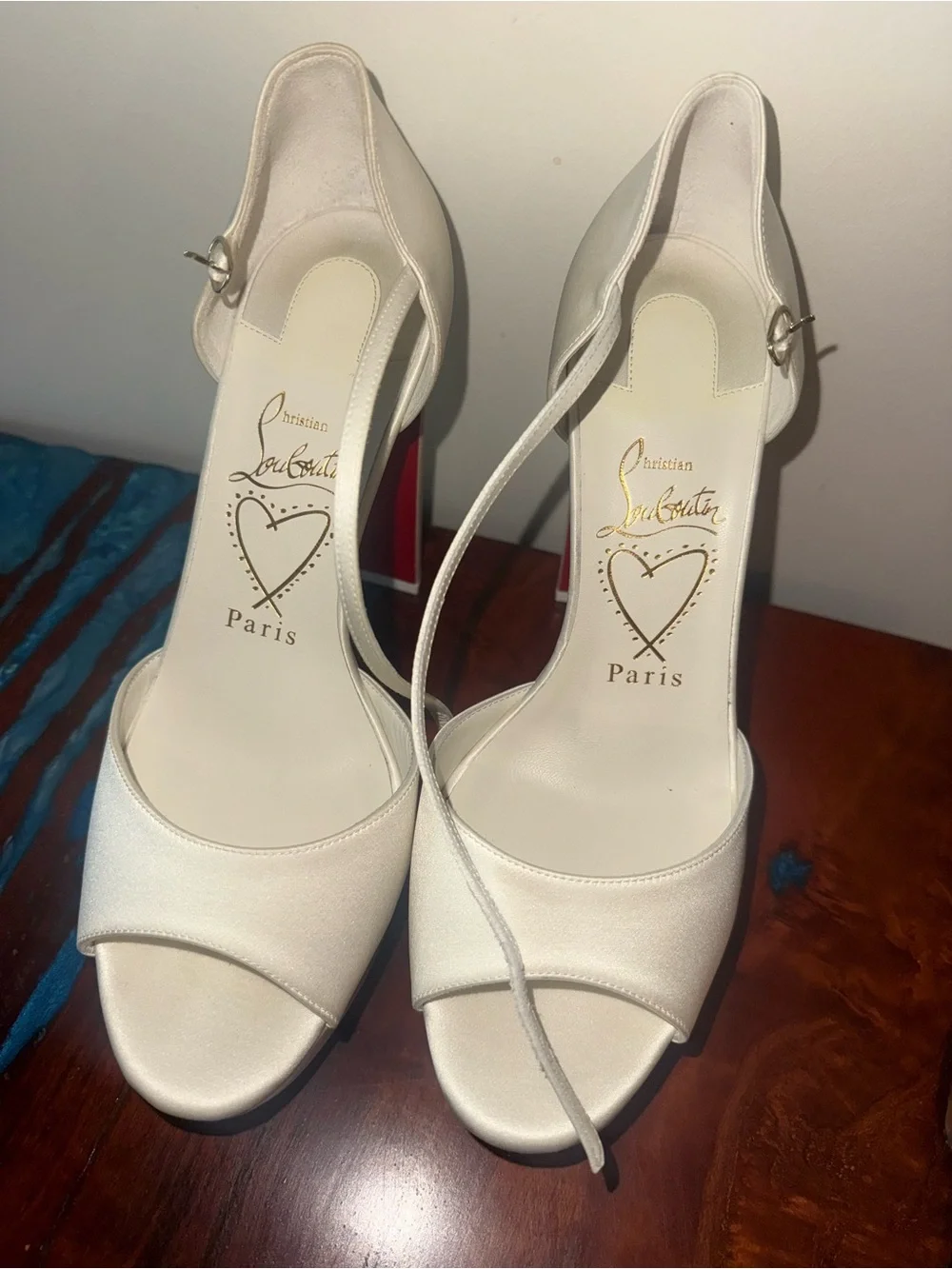 Christian Louboutin White Platform Sandaloo Sandals